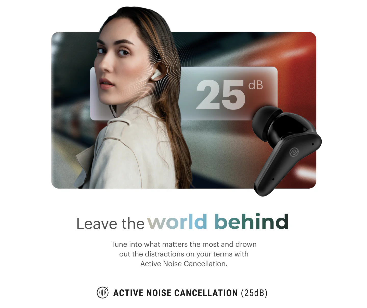 Noise Buds VS102 Pro with ANC (25dB), 70H Playtime, Quad Mic ENC, Bluetooth Earbuds (Jet Black, True Wireless)