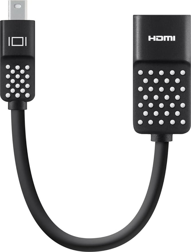 Belkin Mini Display Port to HDMI Adapter 4K Compatible with Laptop - Black