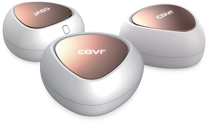 D-Link COVR1203 AC1200 Dual Band Whole Home Wi-Fi System (Rose Gold) - Pack of 3