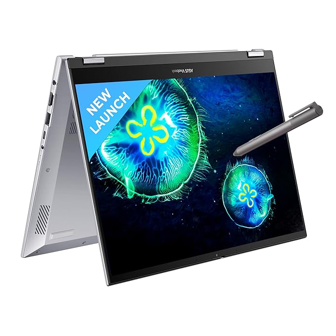 ASUS Vivobook 14 Flip (2023) | Intel Core i5-1335U 13th Gen | 14" FHD+ | 16GB RAM | 512GB SSD | Windows 11 | Office 2021 | Backlit Keyboard | Fingerprint Sensor | Silver | 1.5 kg | TP3402VAB-LZ542WS