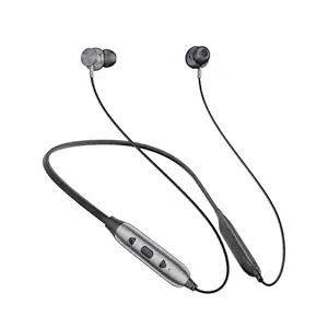 FINGERS Gig2 Wireless Bluetooth Neckband Earphones with 50-Hour Playtime, Built-in Mic, Surround Noise Cancellation SNC™ Technology, Dual Pairing - Rich Grey (Made in India)