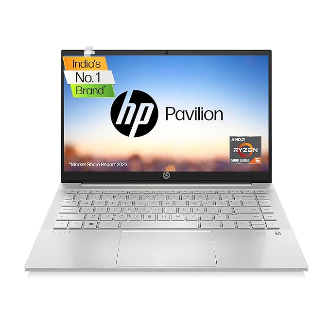 HP Pavilion Laptop, AMD Ryzen 5 5625U, 8GB RAM, 512GB SSD, 14" FHD IPS Micro-Edge Display, AMD Radeon Graphics, Backlit Keyboard, 720p HD Camera, B&O Audio, Windows 11, Office 21, Silver, 1.41kg, Model EC1003AU (OPEN BOX)