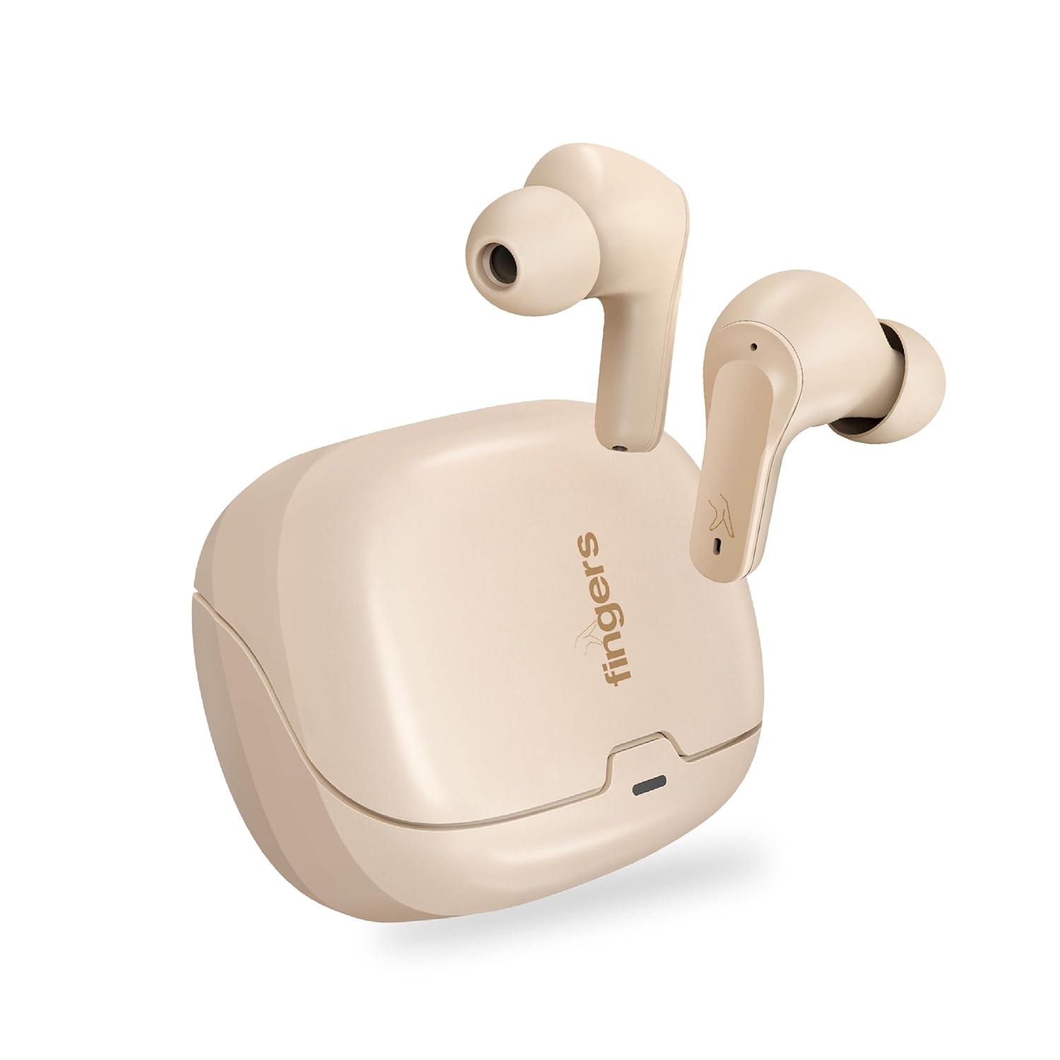 FINGERS ANC-Paradise TWS Earbuds with Crystal Clear Audio, 32-Hour Playtime, Dual Built-in Mic with ANC & SNC™ Technology, Intelligent Voice Assistant, 3 Sound Effects (Radiant Beige)