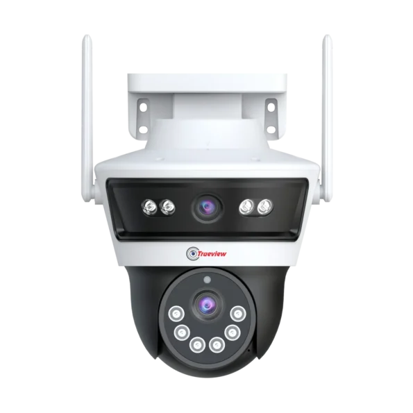 Trueview T18201-A 4MP (2MP+2MP) Wi-Fi Smart Linkage Pan-Tilt Dome Camera – Dual Lens, Motion Tracking, Night Vision, Wireless Security for Home & Office