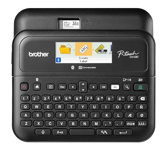 Brother P-touch PT-D610BT Label Printer | Bluetooth, Desktop & PC-Connectable | Color LCD Display