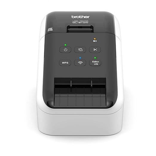 Brother QL-810W Professional Monochrome Label Printer | Wireless Connectivity, High-Speed Printing, Black