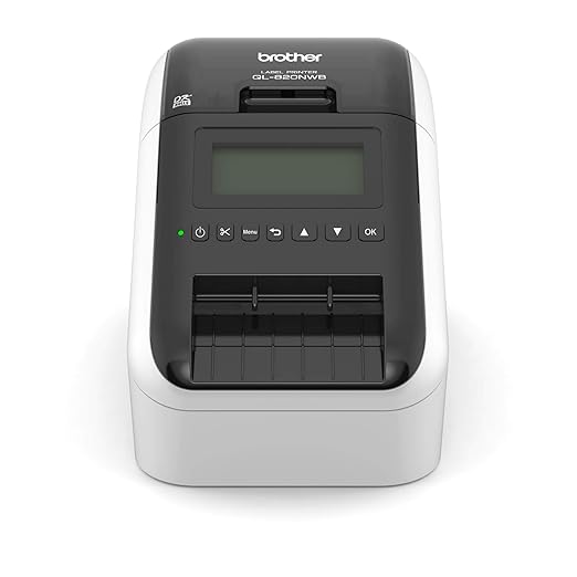 Brother QL-820NWB, Wireless Label Printer | Monochrome | Wi-Fi, Bluetooth, Ethernet & USB Connectivity | High-Speed Printing | Black