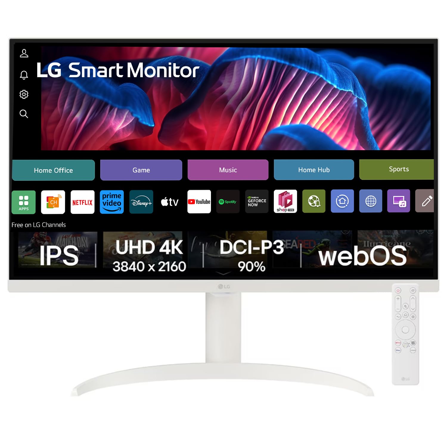 LG 25SR50F-W 25-Inch Smart Monitor (FHD IPS, webOS, Dual Speakers