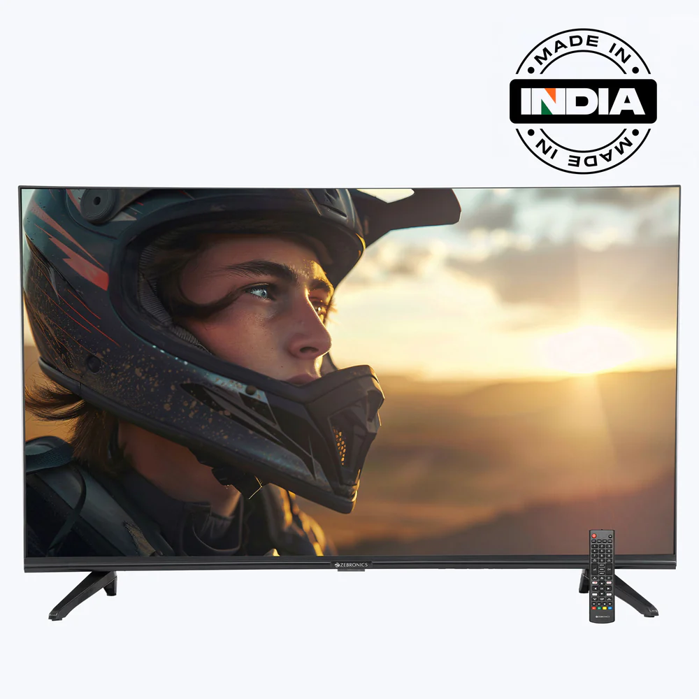 ZEBRONICS Zeb-32P1S 32" HD Ready Smart LED TV with Wall Mount – Android 9.0 | 20W Speakers | Wi-Fi Enabled