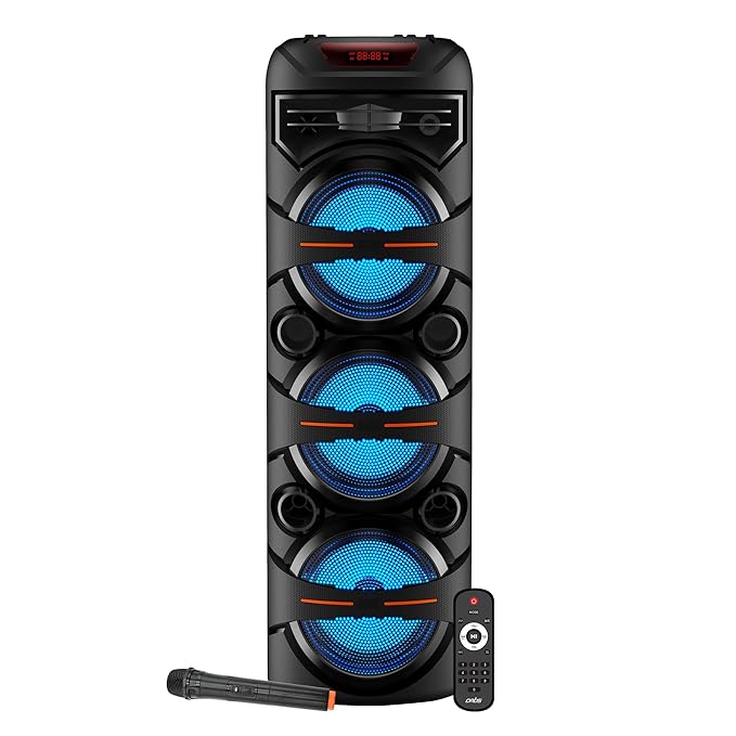 Artis MS306 60W Wireless Bluetooth Party Speaker with FM | USB | AUX | TF Card | Wireless Mic | Remote – Black