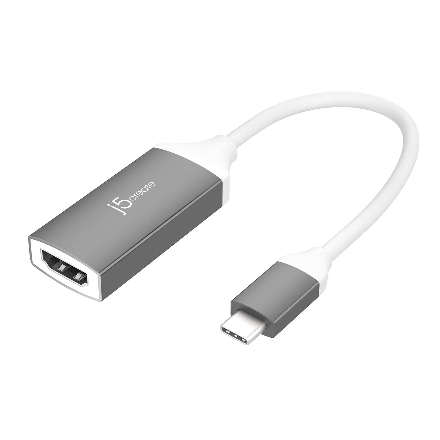 j5create USB-C to HDMI Adapter | 4K @ 60Hz Ultra HD | HDMI 2.0 | Compatible with MacBook | Chromebook | iPad | Windows PC | JCA153G