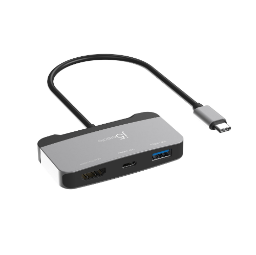 JCA399G USB-C to USB 10Gbps & HDMI 4K@144Hz Adapter – 4-in-1 USB-C Hub with Power Delivery, USB-C & USB-A 3.2 Gen 2 Ports, High-Speed Data Transfer, 4K HDMI Output for Laptop, MacBook, PC