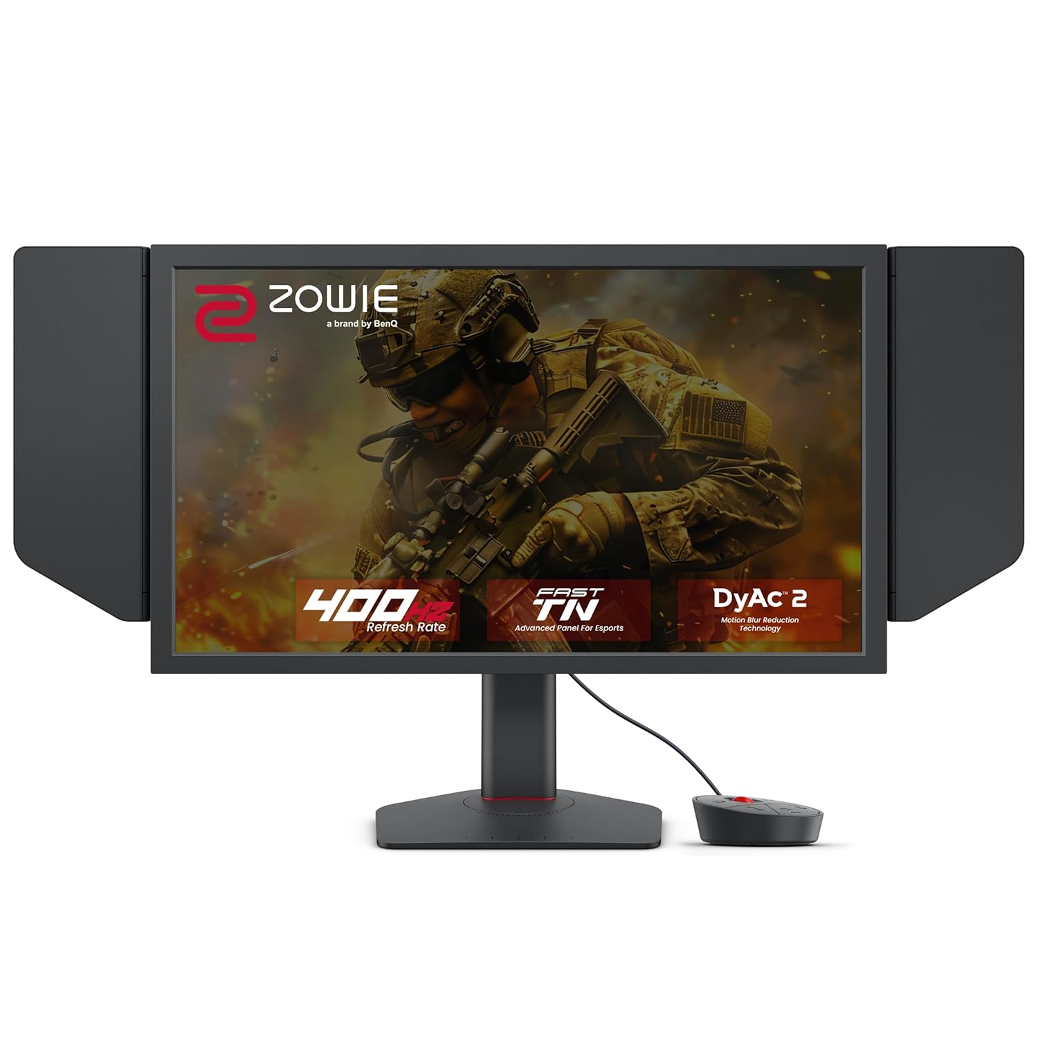 BenQ Zowie XL2566X+ | 24.1 | Fast TN 400Hz Gaming Monitor for Esports | Motion Clarity DyAc2 | 1080p | XL Setting to Share | Shielding Hood | New Industrial Grade Ball Bearing Height Adjustment