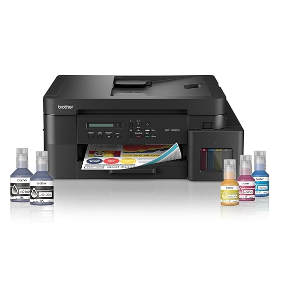 Brother Ink Tank DCP-T535DW New Launch (Print Scan Copy) WiFi Auto Duplex Printer  128MB Memory | Print Pages Upto 15K in Black & 5K in Color Each (CMY) Get an Extra Black Ink Bottle | Free Installation
