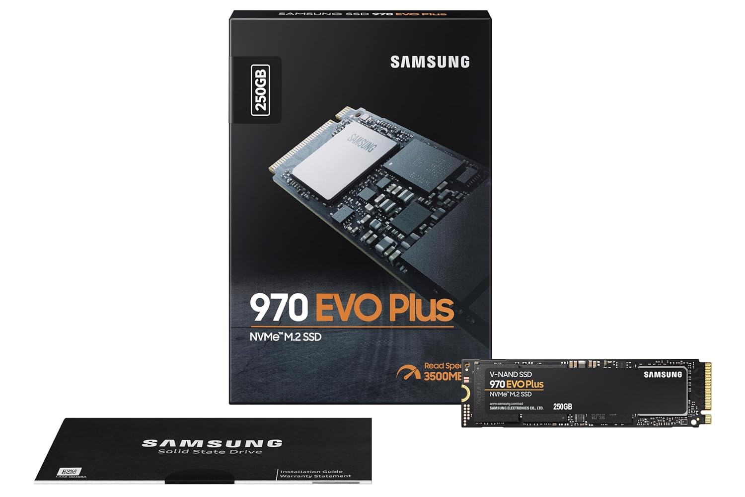 Samsung 970 EVO Plus 250GB NVMe M.2 (2280) PCIe Gen3 x4 Internal SSD | MZ-V7S250