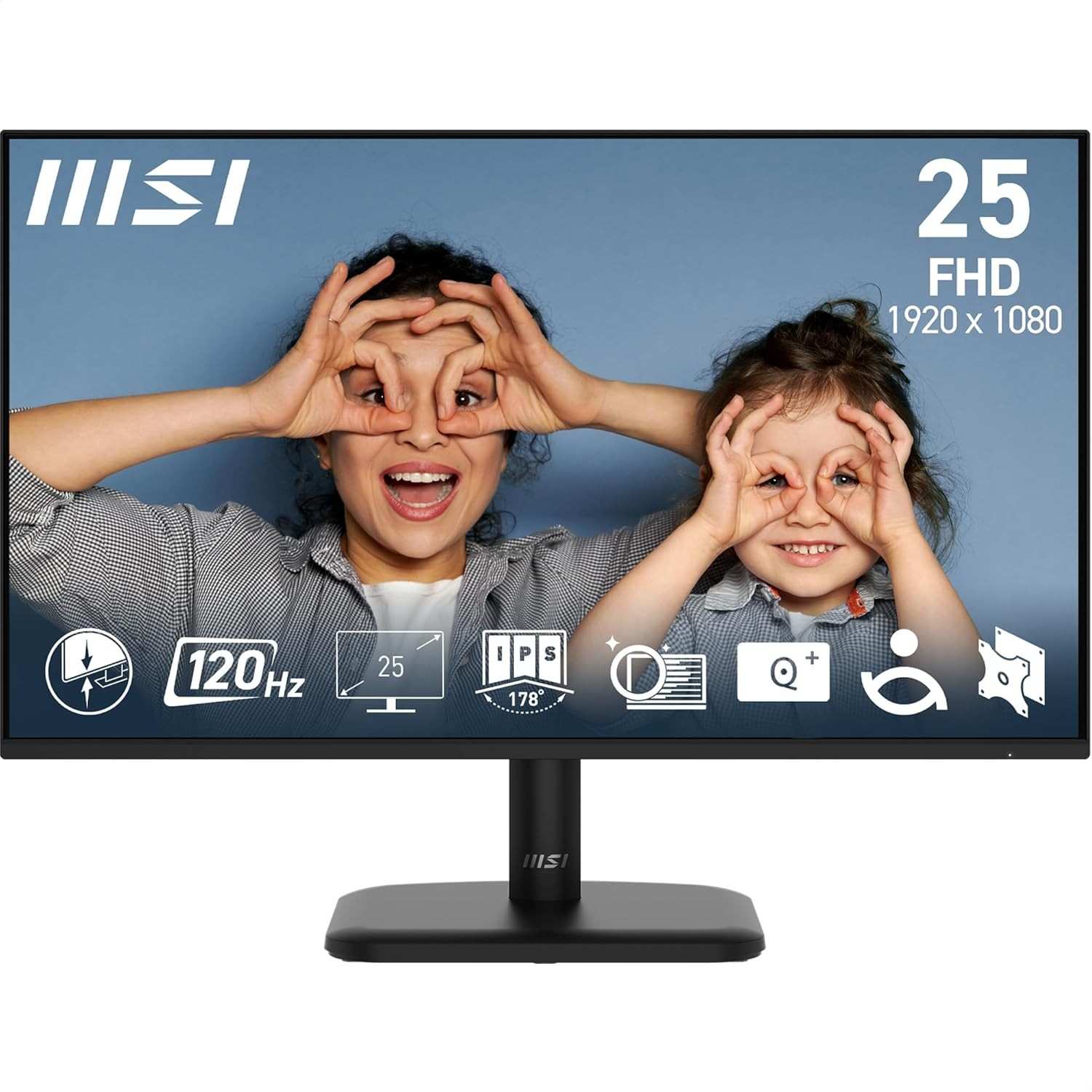 MSI PRO MP251L E2 24.5-Inch FHD Office Monitor - 1920 x 1080 IPS Panel, 4-Sided Frameless, 120 Hz Refresh Rate, Eye-Friendly Screen, Tilt-Adjustable - HDMI 1.4b, D-sub