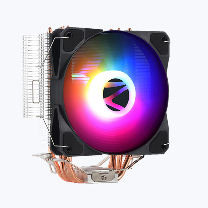 Zebronics Zeb-FC430A Single Tower CPU Cooler with 120mm RGB PWM Fan, 4 Copper Heat Pipes & Heat Sink (Black)