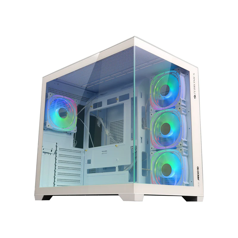 Zebronics Argo 10 Mini Tower Cabinet | USB 2.0 & USB 3.0 Ports | Compact Computer Case | White