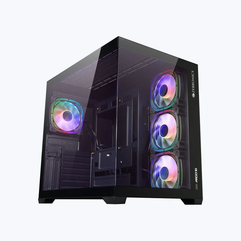 Zebronics Argo 10 Mini Tower Cabinet | USB 2.0 & USB 3.0 Ports | Compact Computer Case | BLACK