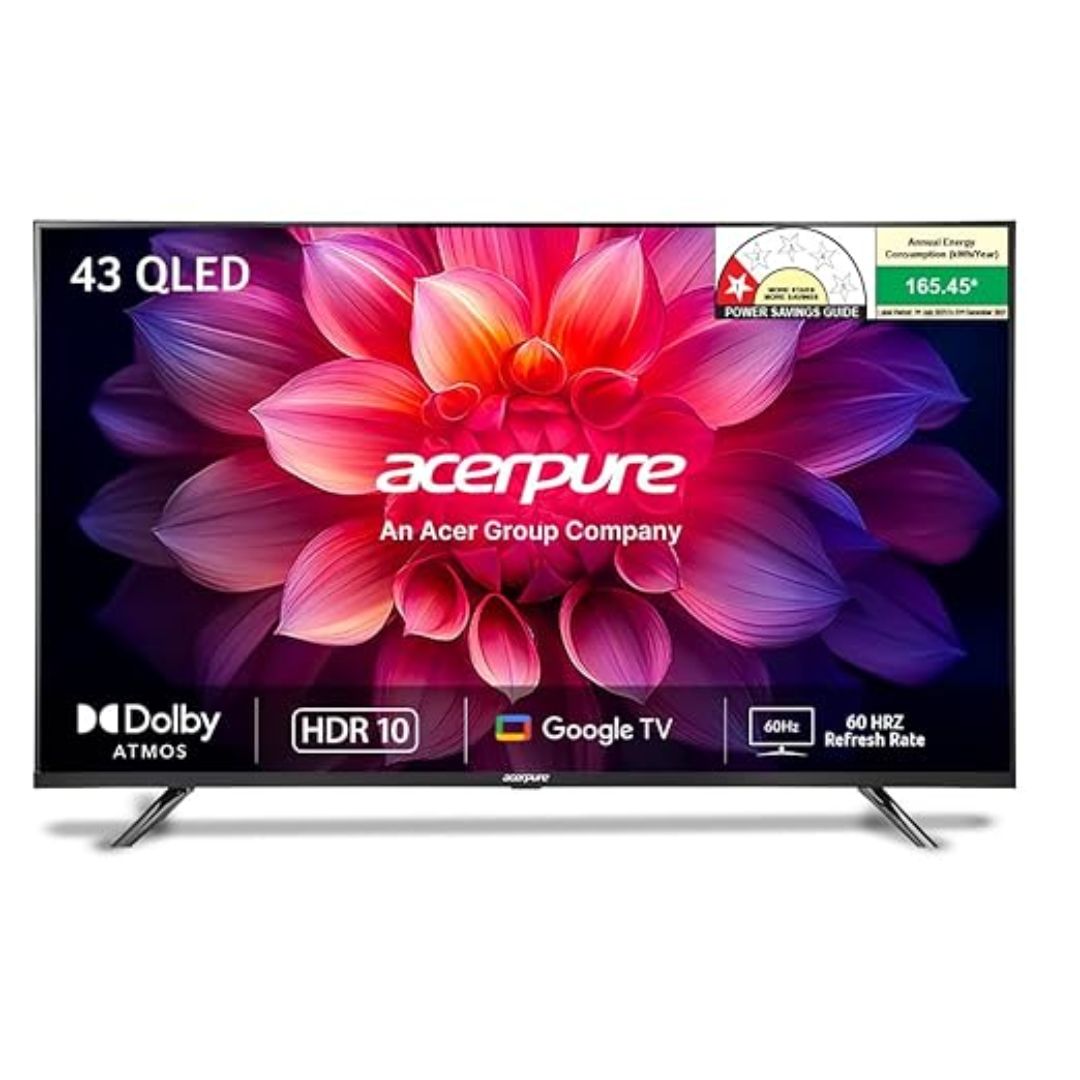 Acerpure 109 cm (43-inch) Elevate 2024 Series QLED Smart Google TV | Google OS | Dolby Atmos | AP43UG51QEVTD