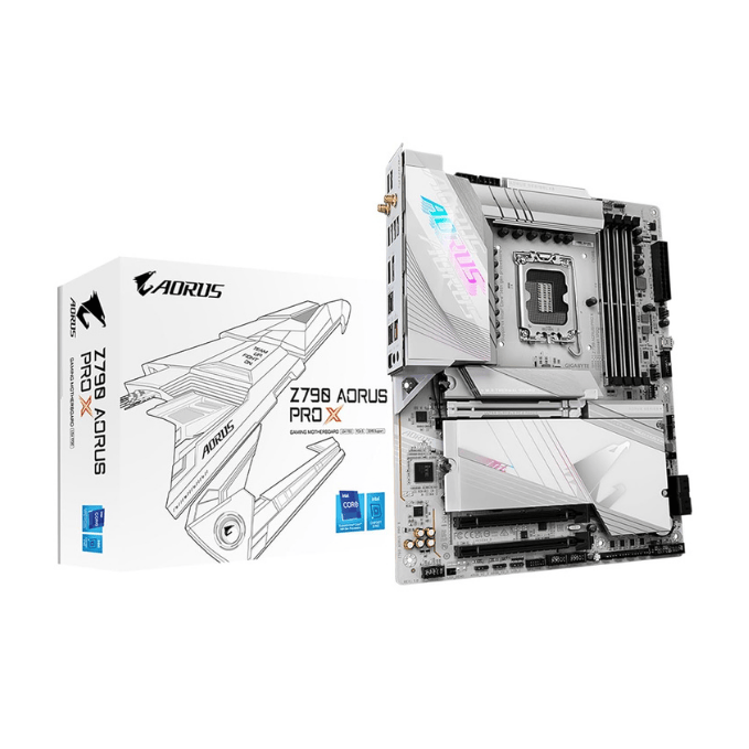 Gigabyte Z790 AORUS PRO X ATX Gaming Motherboard | Intel Z790 Chipset | LGA 1700 Socket | DDR5 up to 8266MT/s | PCIe 5.0, 5x M.2 Slots | Wi-Fi 7, 5GbE LAN, USB-C | 18+1+2 Phase VRM | Supports 12th/13th/14th Gen Intel CPUs