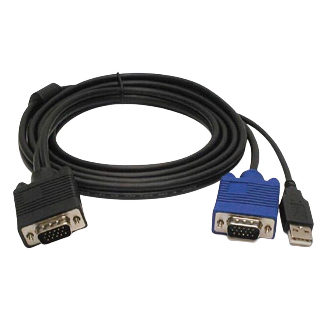 Cadyce CA-KC500, USB KVM Cable 5m, VGA & USB Integrated Cable for KVM Switch, Extended Length, High-Speed Signal Transmission, Plug & Play, Durable Shielded Cable, Compatible with Cadyce KVM Switches