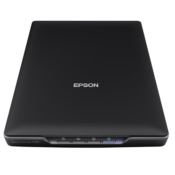 Epson Perfection V39 | High-Resolution Flatbed Photo & Document Scanner | USB Powered | 4800 dpi | Compact & Lightweight
