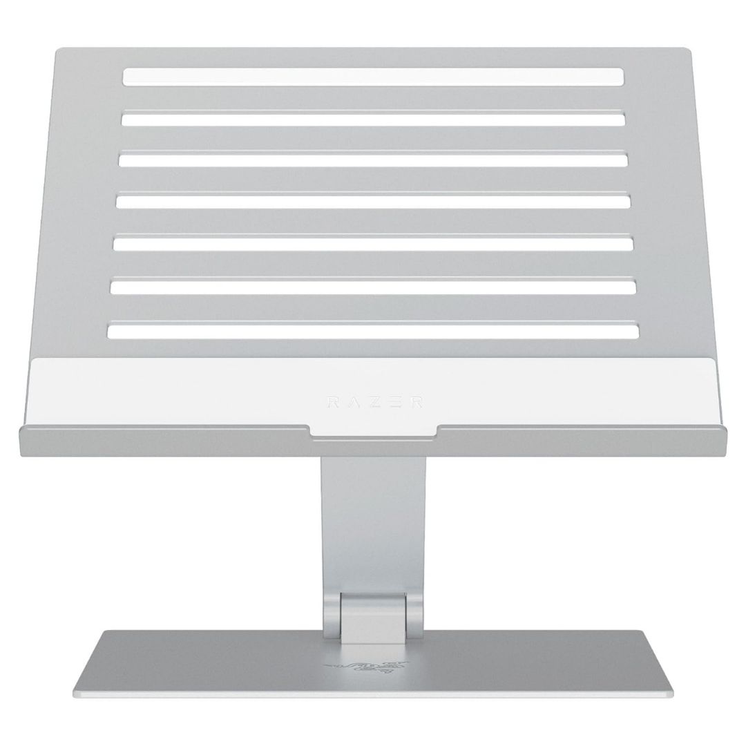 Razer Adjustable Laptop Stand - Mercury, Height & Tilt Adjustable, Supports Laptops up to 18”, Aluminum Body, Vented Cooling, Foldable Design, white, RC21-02330200-R3M1