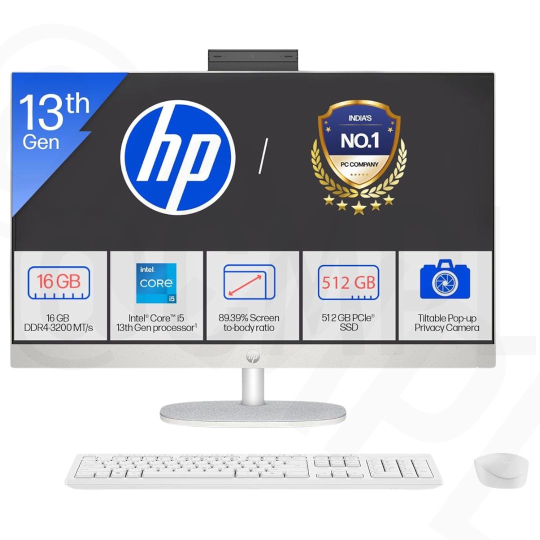 HP All-in-One, 24-cr0486in, Desktop — 13th Gen Intel Core i5, 16GB, 512GB SSD, 23.8″ FHD