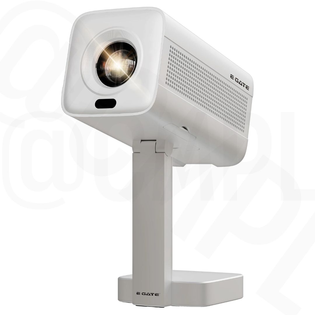 E GATE Atom 4X Smart Android Projector (EO9022) | Native Full HD 1080P | 4K Support | 4X Brighter | Netflix & Prime | WiFi 6 | Bluetooth 5.4 | ARC / eARC HDMI