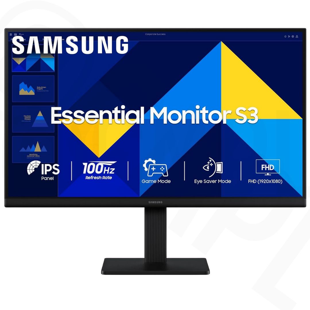 Samsung S3 27-Inch FHD IPS Monitor (LS27D300GAWXXL) | 100Hz | 5ms | Borderless Design
