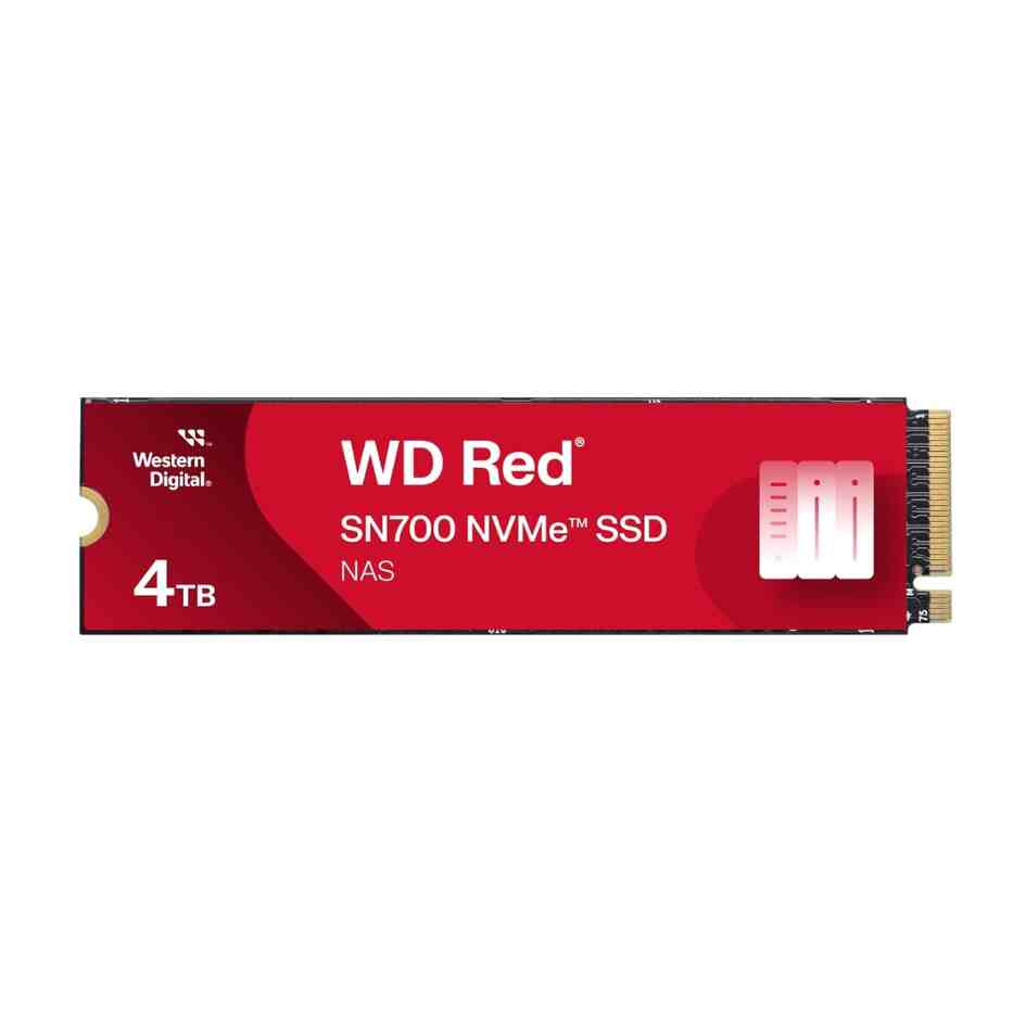 Western Digital WD Red SN700 4TB NVMe SSD, Gen3 PCIe M.2 2280 Internal Solid State Drive, Up to 3400 MB/s, NAS SSD, WDS400T1R0C