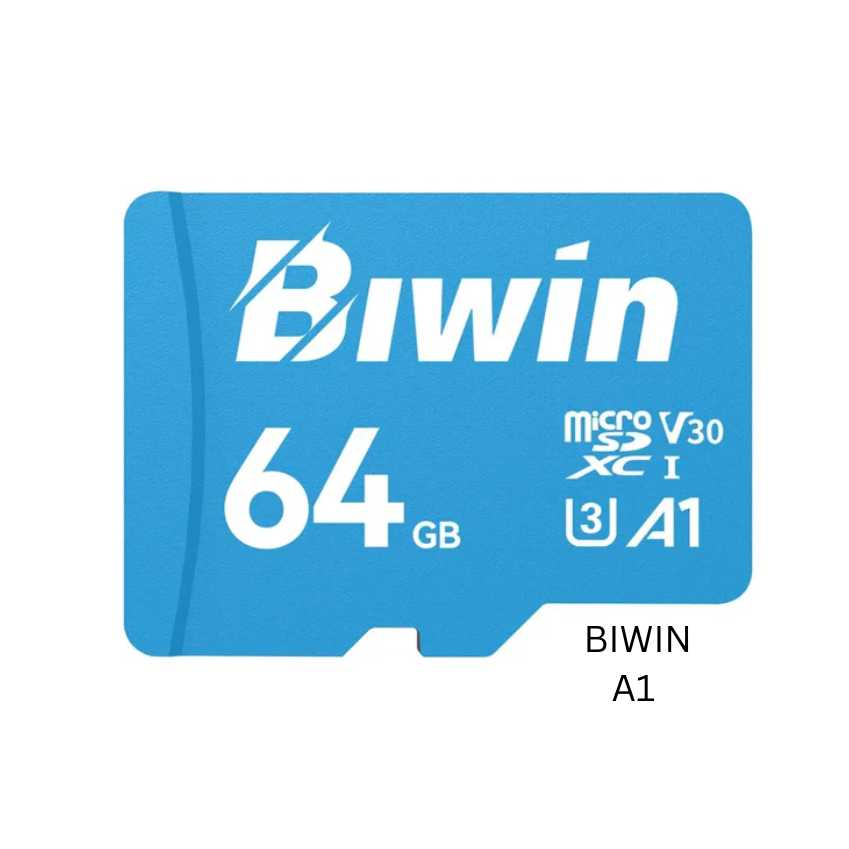 BIWIN A1 MS100 64GB MicroSD Card, High Speed Memory Card, Mobile Storage Card, Camera Storage Expansion, 5 Year Warranty