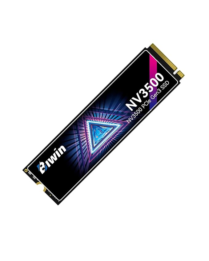 Biwin NV3500 512GB PCIe 3.0 NVMe M.2 SSD, 3500MB/s Read, 2500MB/s Write, Internal Solid State Drive, Laptop SSD, Desktop SSD, 5 Year Warranty