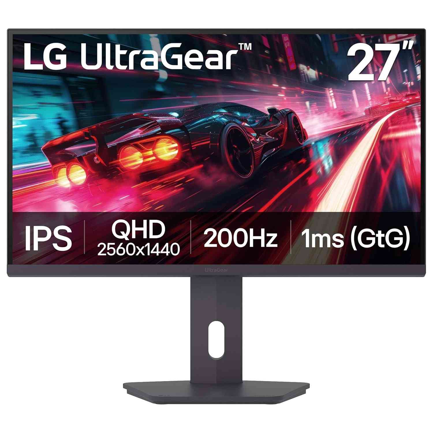 LG UltraGear 27G610A-B 27 Inch QHD Gaming Monitor, 2560x1440 IPS Display, 200Hz Refresh Rate, 1ms GtG Response Time, VESA DisplayHDR 400, AMD FreeSync, sRGB 99%, Gaming Monitor