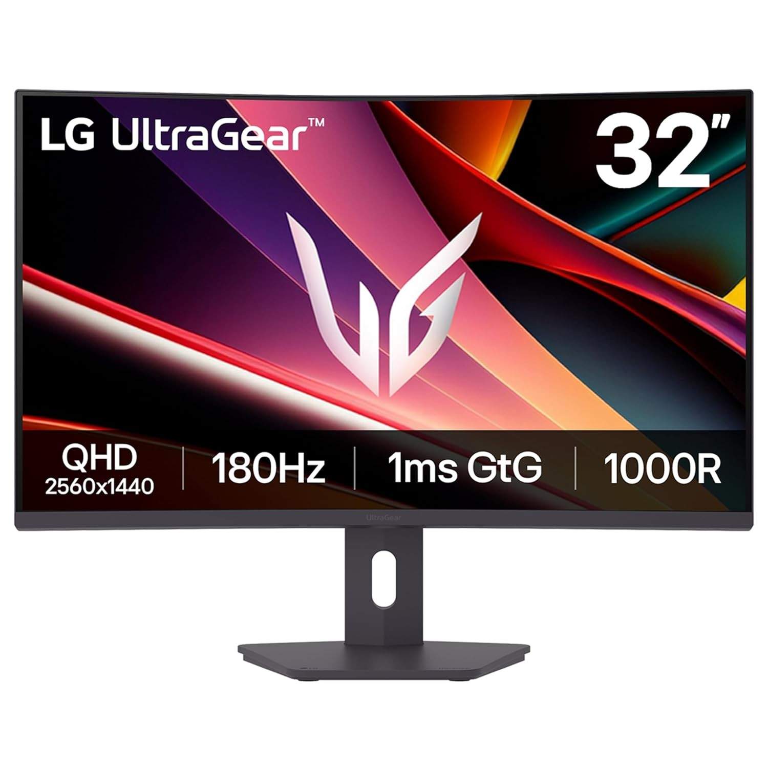 LG UltraGear 32G600A 32 Inch QHD Curved Gaming Monitor, 2560x1440 Resolution, 180Hz Refresh Rate, 1ms GTG Response Time, AMD FreeSync, HDR10, VA Panel, sRGB 99%, DisplayPort, HDMI