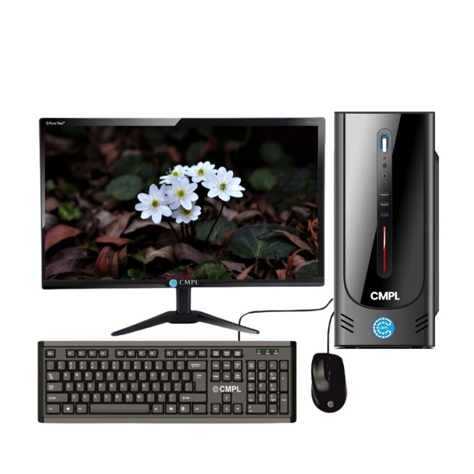 CMPL Silver i3-12100 Desktop | H610 Chipset | 512GB SSD + 1TB HDD | Windows 11 Pro | 23.8" IPS Monitor | 5-Year Warranty