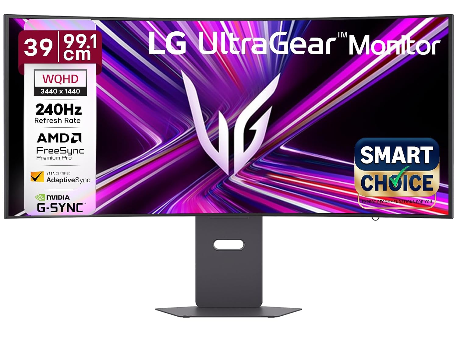LG 39GX900A Smartchoice 99cm (39 Inch) Ultragear OLED (3440x1440) Curved Gaming Monitor, 240Hz, 0.03ms(GtG), NVIDIA G-Sync, AMD FreeSync Premium Pro, HDMI X 2, DP, USB-C, Tilt/Height/Swivel Adjustable